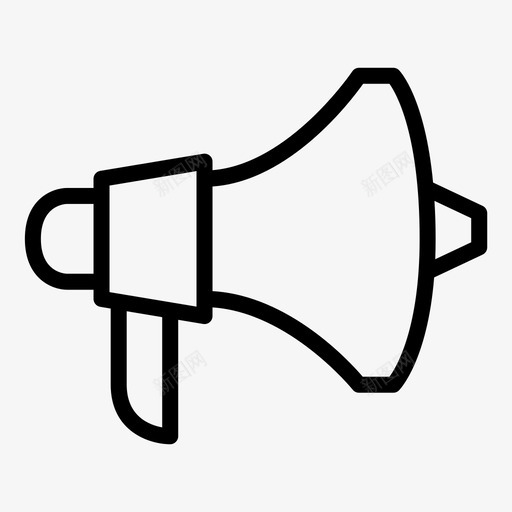 扩音器业务通知图标svg_新图网 https://ixintu.com 2卷 业务 办公室 扩音器 概要 通知