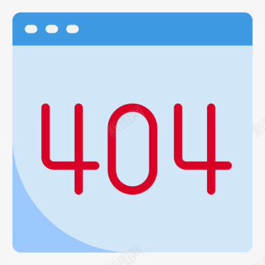 404错误internet和浏览器2平面图标图标