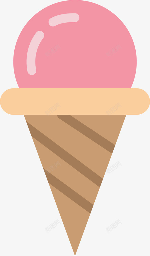 冰淇淋食品171平的图标svg_新图网 https://ixintu.com 冰淇淋 平的 食品
