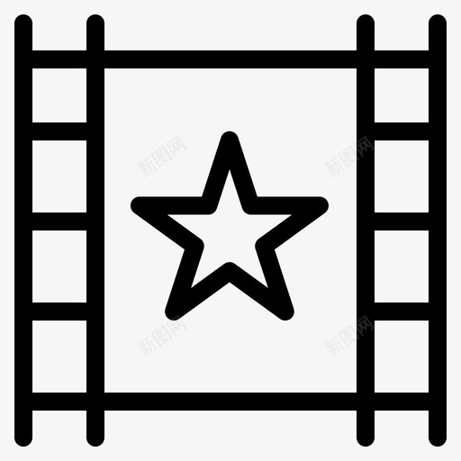 多媒体播放器明星图标svg_新图网 https://ixintu.com 多媒体 摄影 播放器 明星 流媒体 系列