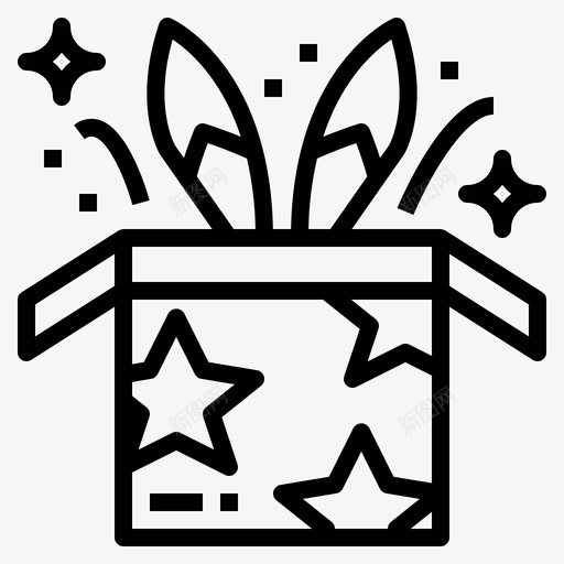 盒子娱乐魔术图标svg_新图网 https://ixintu.com 兔子 娱乐 盒子 魔术 魔术师
