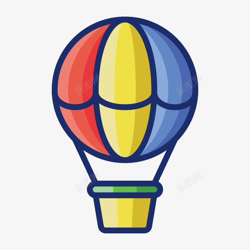 热气球夏季旅行2线性颜色图标svg_新图网 https://ixintu.com 夏季 旅行 热气球 线性 颜色