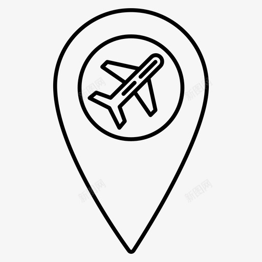 旅游目的地机场航班目的地图标svg_新图网 https://ixintu.com 图标 旅游 机场 目的地 航班 航空 轮廓