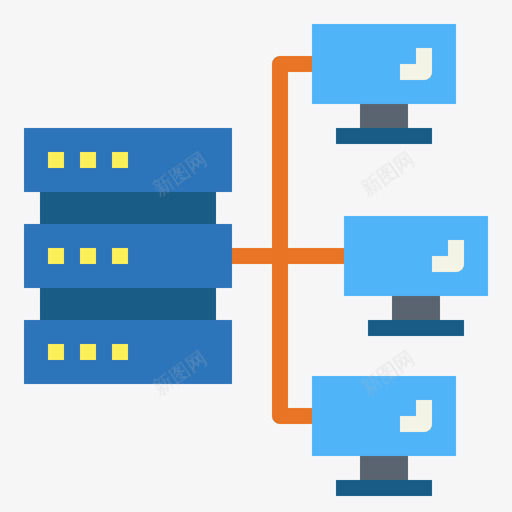 连接数据传输5扁平图标svg_新图网 https://ixintu.com 扁平 数据传输 连接