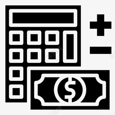 计算器货币107填充图标图标