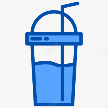饮料送餐56蓝色图标图标