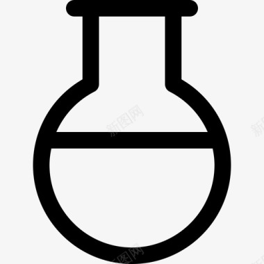 烧瓶对象18线性图标图标