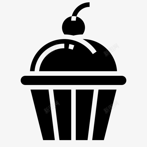 纸杯蛋糕甜点和糖果16填充图标svg_新图网 https://ixintu.com 填充 甜点 糖果 纸杯 蛋糕