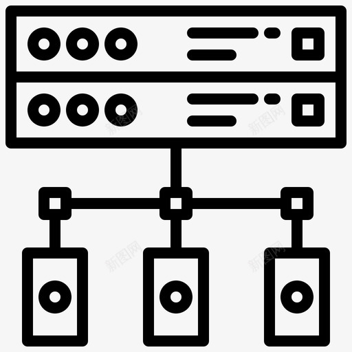 服务器区块链50线性图标svg_新图网 https://ixintu.com 区块 服务器 线性