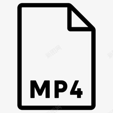 mp4格式文件视频图标图标