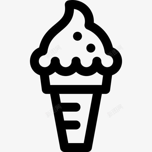 冰淇淋春111直线型图标svg_新图网 https://ixintu.com 冰淇淋 直线 线型