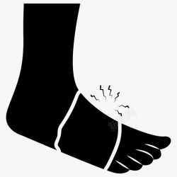 敷料足部绷带足部疼痛足部敷料图标高清图片