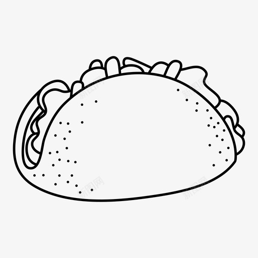 玉米卷吃食物图标svg_新图网 https://ixintu.com 墨西哥 玉米 玉米饼 食物