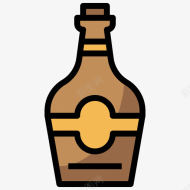 瓶饮料39线性颜色图标图标