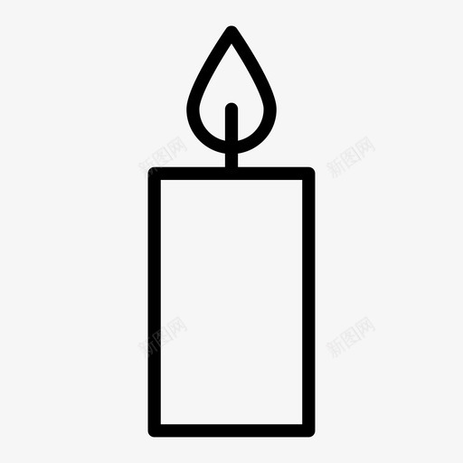蜡烛灯照明图标svg_新图网 https://ixintu.com 冬季 照明 石蜡 蜡烛 轮廓