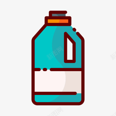 洗涤剂超市58线性颜色图标图标