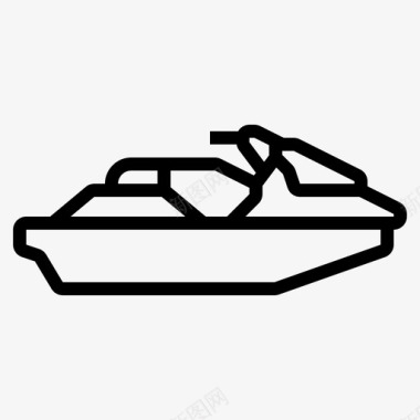 摩托艇交通163轮廓图标图标