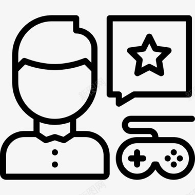 反馈电子游戏12线性图标图标