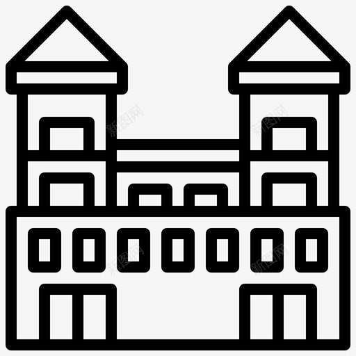 监狱建筑收藏2直系图标svg_新图网 https://ixintu.com 建筑 收藏 监狱 直系