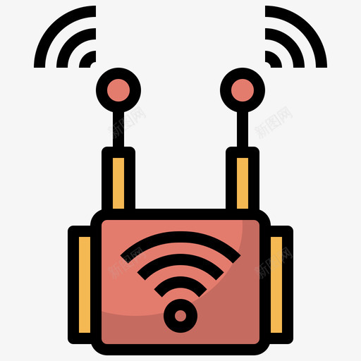 Wifi信号卫星9线性彩色图标svg_新图网 https://ixintu.com Wifi 信号 卫星 彩色 线性
