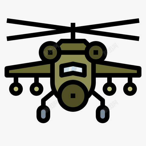 直升机军用50线性颜色图标svg_新图网 https://ixintu.com 军用 直升机 线性 颜色