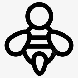 蜜蜂线图大黄蜂苍蝇蜜蜂图标高清图片