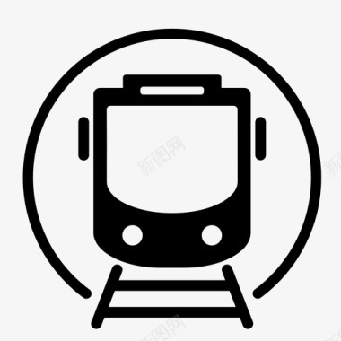 地铁通勤公共交通图标图标