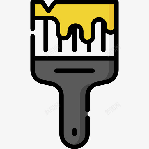 油漆刷施工157线颜色图标svg_新图网 https://ixintu.com 施工 油漆 颜色