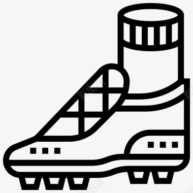 跑鞋美式足球21直线型图标图标