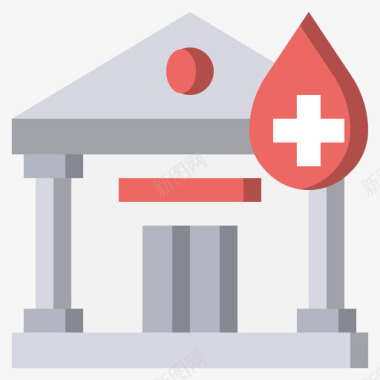 血库献血51平坦图标图标