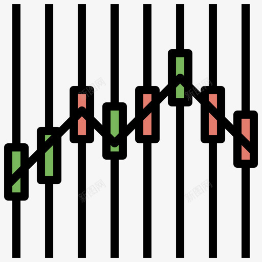 条形图股票投资4线颜色图标svg_新图网 https://ixintu.com 条形图 股票投资 颜色