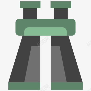 双筒望远镜军用72扁平图标图标