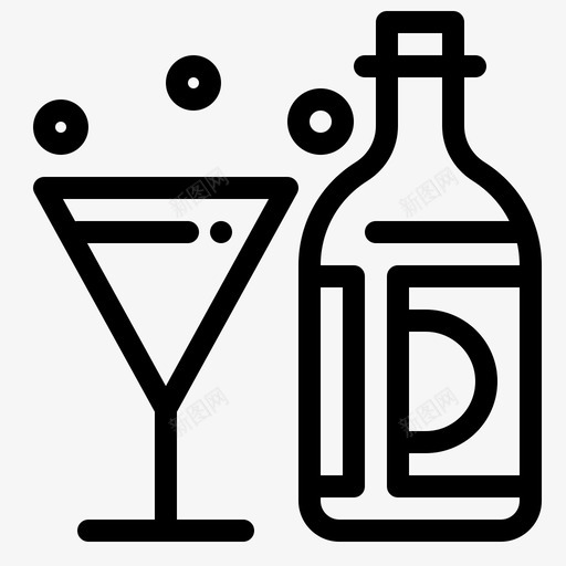 饮料美式酒瓶图标svg_新图网 https://ixintu.com usabold 玻璃杯 系列 美式 葡萄酒 酒瓶 饮料