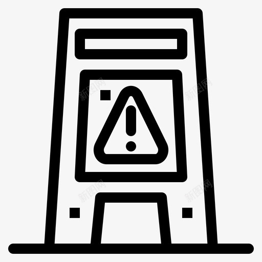 地板信号警告图标svg_新图网 https://ixintu.com 信号 地板 潮湿 警告 雨线