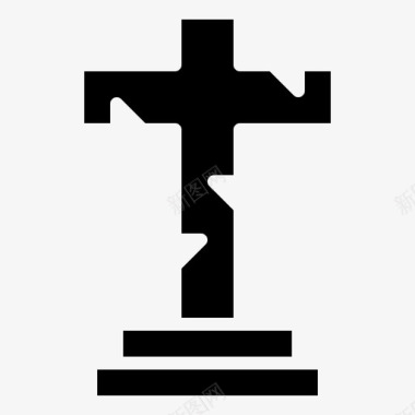 十字架基督教2填充图标图标