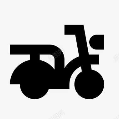 踏板车驱动运输图标图标
