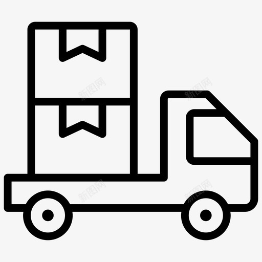 送货车送货服务物流图标svg_新图网 https://ixintu.com 图标 服务 物流 线路 货车 运输 运输线 送货