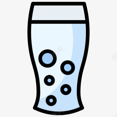 水饮料39线性颜色图标图标