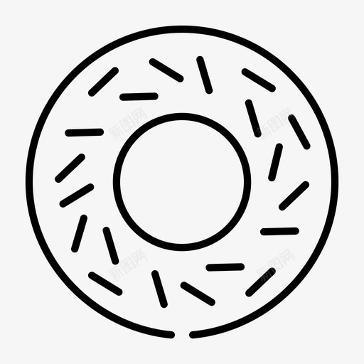 甜甜圈面包油条图标svg_新图网 https://ixintu.com 油条 甜点 甜甜圈 缺口 美味 面包 食物