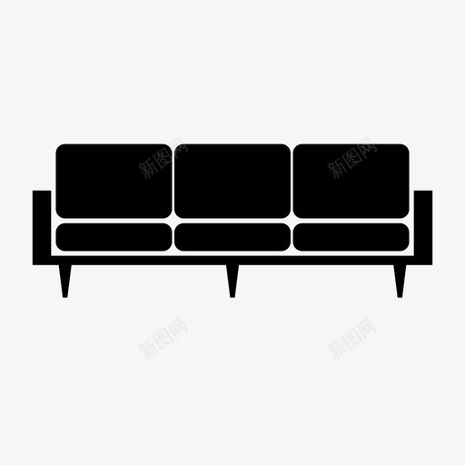 中世纪沙发沙发中世纪图标svg_新图网 https://ixintu.com 中世纪 家具 座椅 椅子 沙发