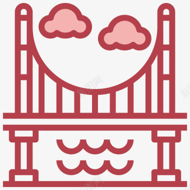 金门大桥世界地标其他图标图标