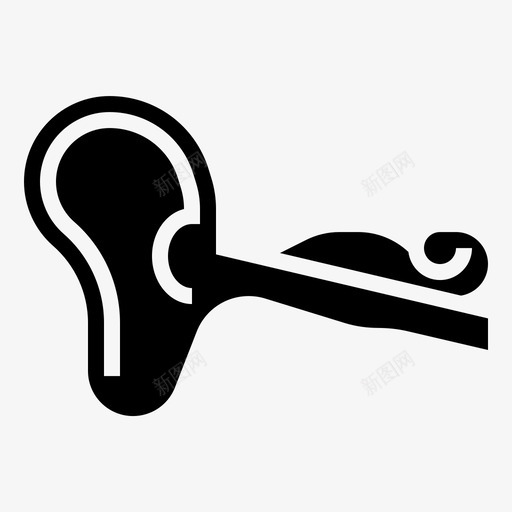 耳朵解剖学外部图标svg_新图网 https://ixintu.com 人类 听觉 器官 外部 耳朵 解剖学