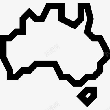 澳大利亚地理29线性图标图标