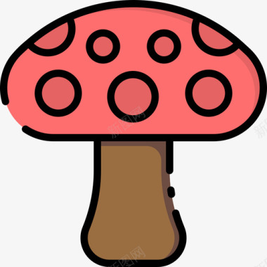 蘑菇弹簧82线形颜色图标图标