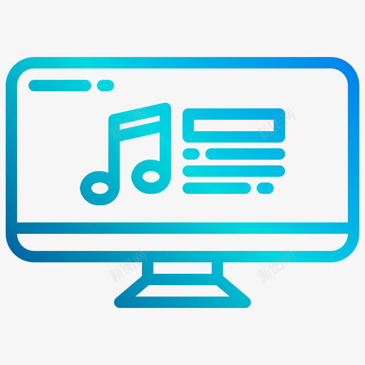 音乐版音视频1线性梯度图标svg_新图网 https://ixintu.com 梯度 线性 音乐版 音视频