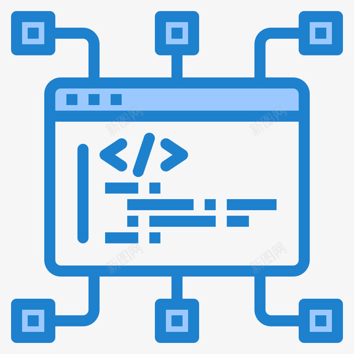 编码开发74蓝色图标svg_新图网 https://ixintu.com 开发 编码 蓝色