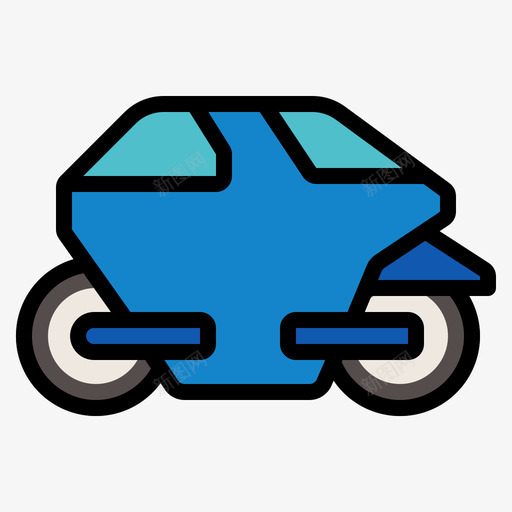 摩托车运输164线性颜色图标svg_新图网 https://ixintu.com 摩托车 线性 运输 颜色