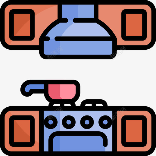厨房烹饪96线性颜色图标svg_新图网 https://ixintu.com 厨房 烹饪 线性 颜色
