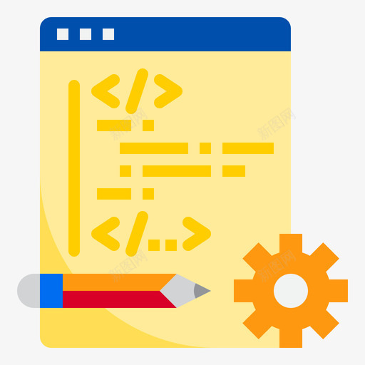 编码开发73扁平图标svg_新图网 https://ixintu.com 开发 扁平 编码