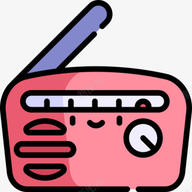 收音机音乐161线性颜色图标图标